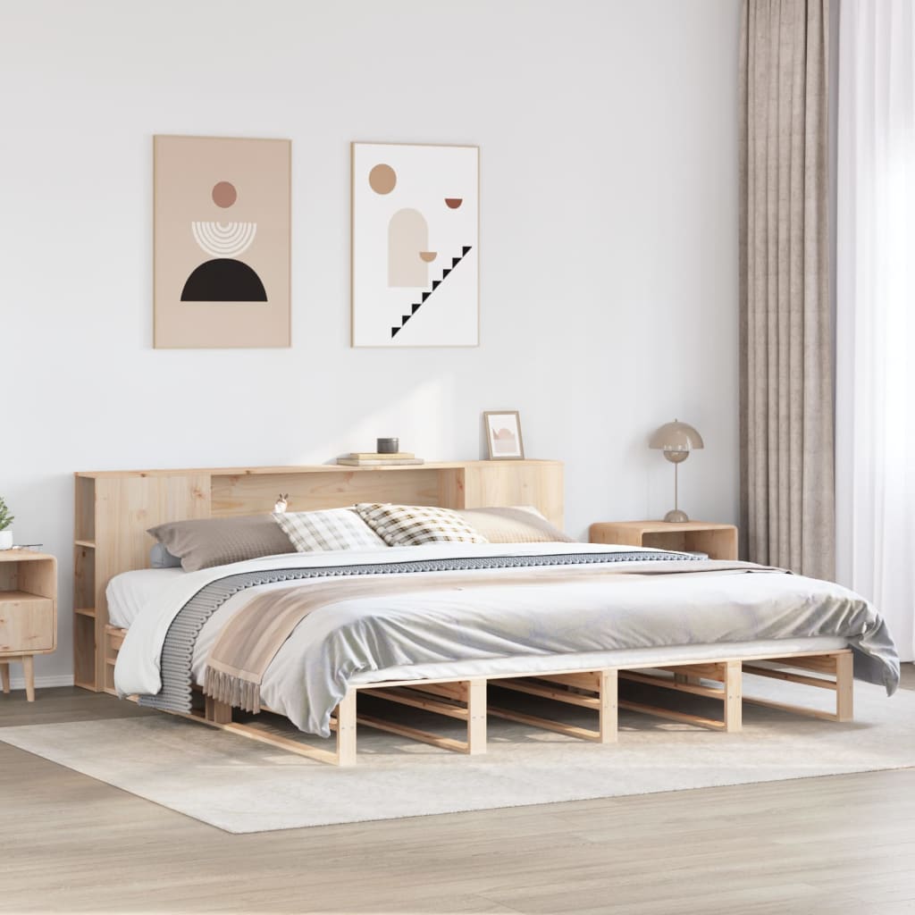 vidaXL Letto Libreria senza Materasso 180x200 cm Legno Massello