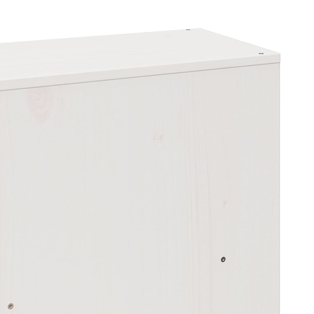 vidaXL Letto Libreria senza Materasso Bianco 180x200 cm Legno Massello