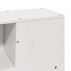 vidaXL Letto Libreria senza Materasso Bianco 120x190 cm Legno Massello