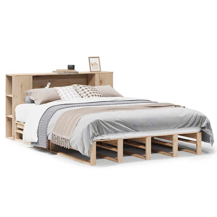vidaXL Letto Libreria senza Materasso 135x190 cm in Legno Massello