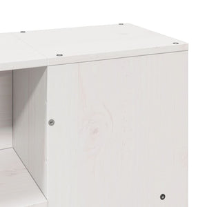 vidaXL Letto Libreria senza Materasso Bianco 135x190 cm Legno Massello