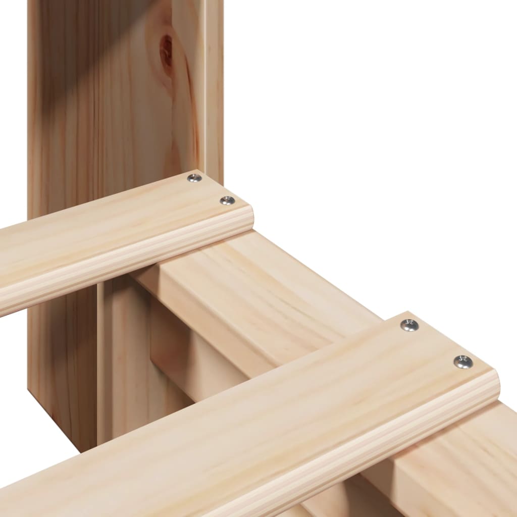 vidaXL Letto Libreria senza Materasso 90x200 cm Legno Massello