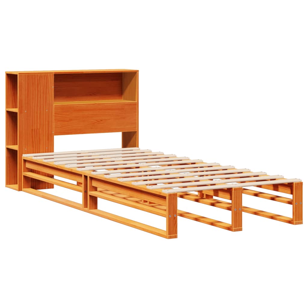 Letto Libreria senza Materasso Marrone Cera 75x190 cm Legno 3323907