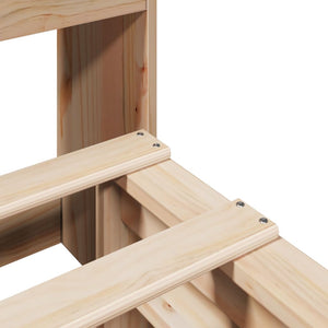 vidaXL Letto Libreria senza Materasso 120x200 cm Legno Massello