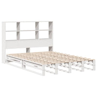 vidaXL Letto Libreria senza Materasso Bianco 140x200 cm Legno Massello