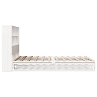 vidaXL Letto Libreria senza Materasso Bianco 140x200 cm Legno Massello