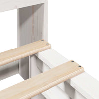 vidaXL Letto Libreria senza Materasso Bianco 140x200 cm Legno Massello