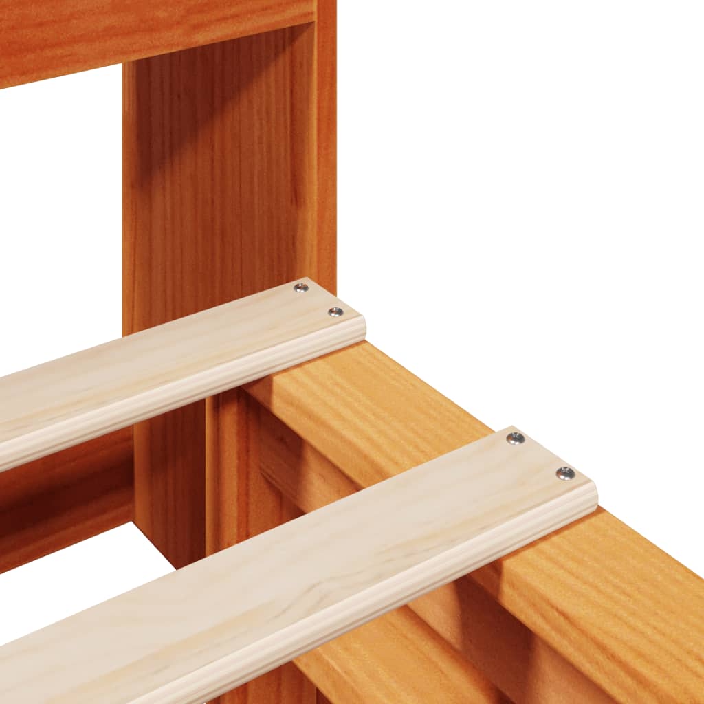 Letto Libreria senza Materasso Marrone Cera 160x200 cm Legno 3323928