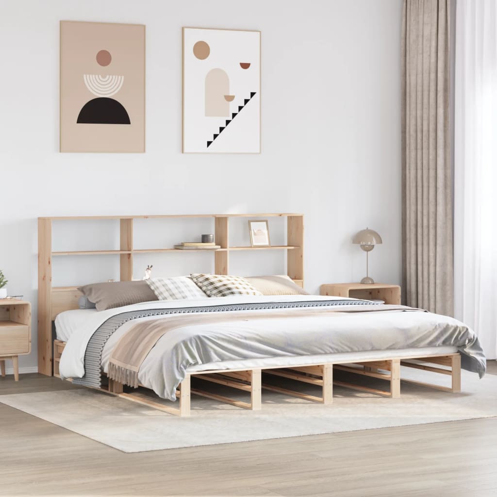 vidaXL Letto Libreria senza Materasso 180x200 cm Legno Massello