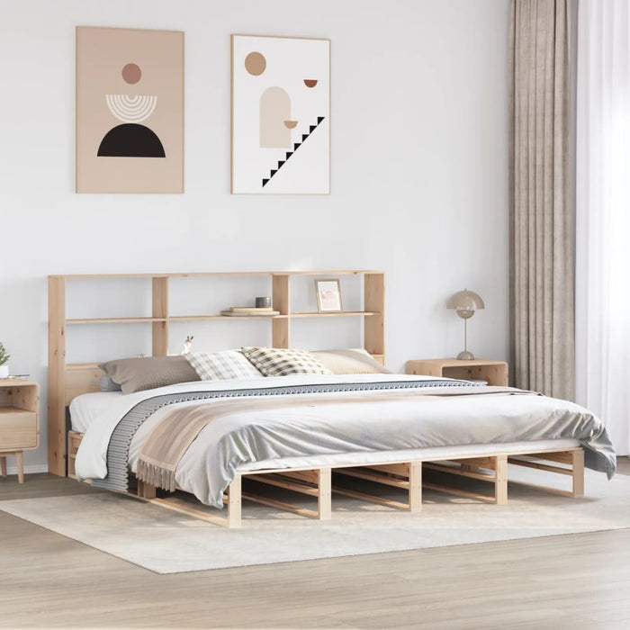 vidaXL Letto Libreria senza Materasso 180x200 cm Legno Massello