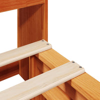 vidaXL Letto Libreria senza Materasso Marrone Cera 120x190 cm Legno