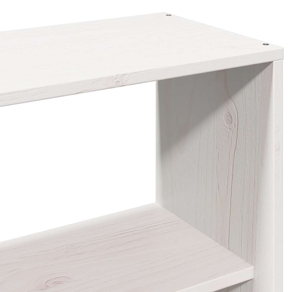 vidaXL Letto Libreria senza Materasso Bianco 140x190 cm Legno Massello