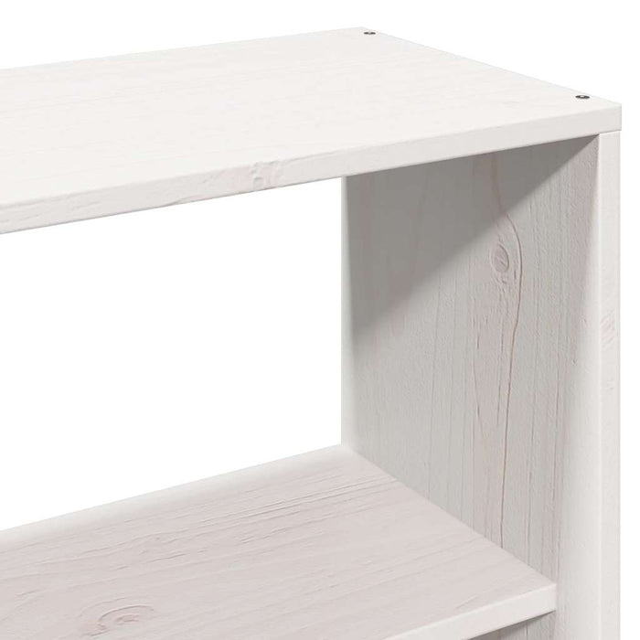 vidaXL Letto Libreria senza Materasso Bianco 140x190 cm Legno Massello