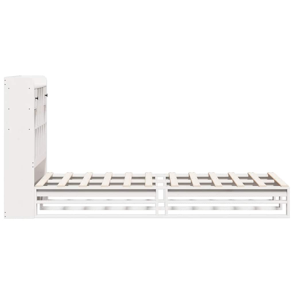 vidaXL Letto Libreria senza Materasso Bianca 90x200 cm Legno di Pino