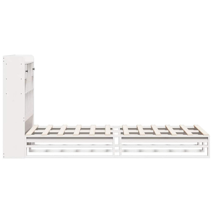 vidaXL Letto Libreria senza Materasso Bianca 90x200 cm Legno di Pino
