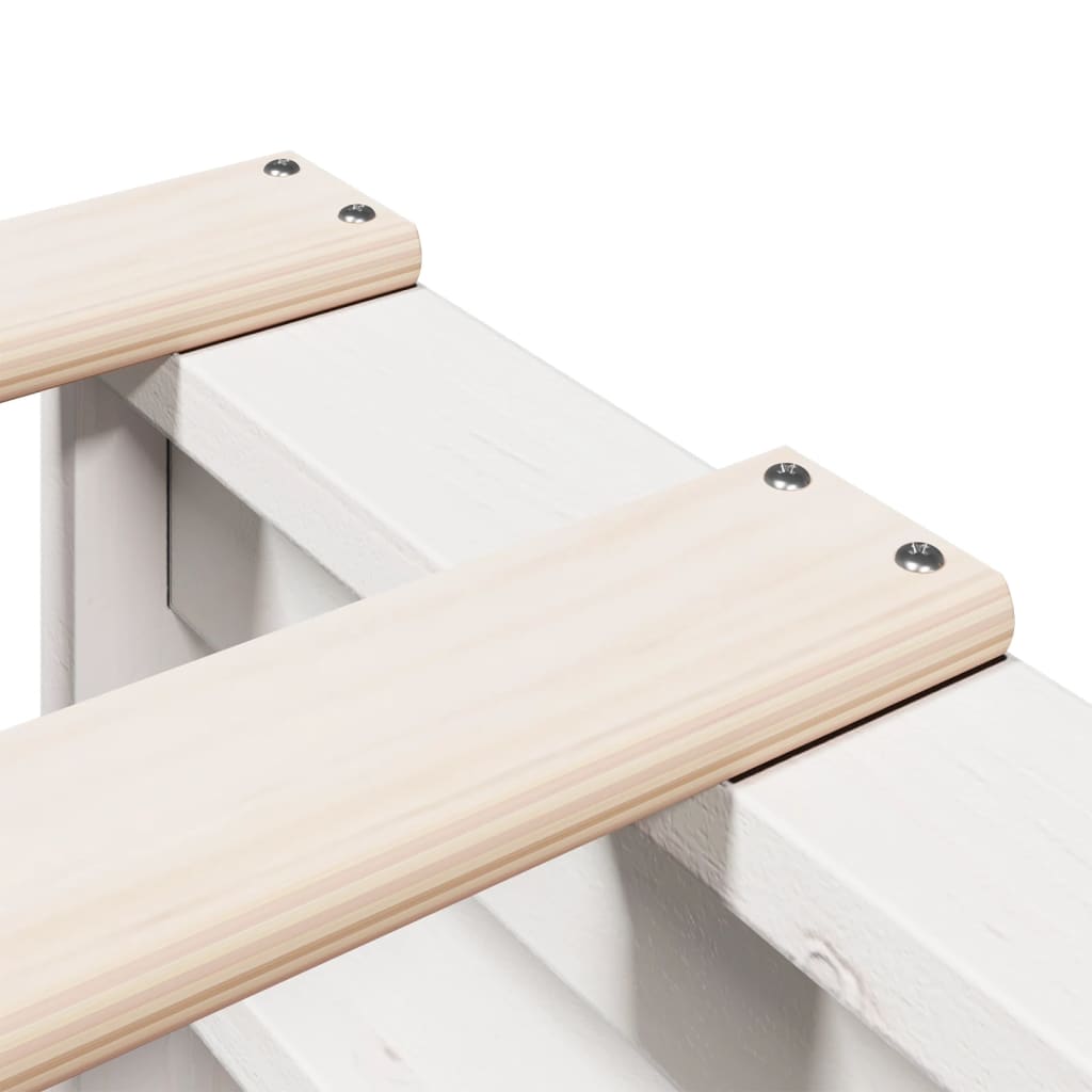 vidaXL Letto Libreria senza Materasso Bianca 90x200 cm Legno di Pino