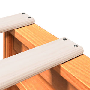 vidaXL Letto Libreria senza Materasso Marrone Cera 100x200 cm in Pino