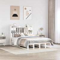 vidaXL Letto Libreria senza Materasso Bianco 140x200 cm Legno di Pino