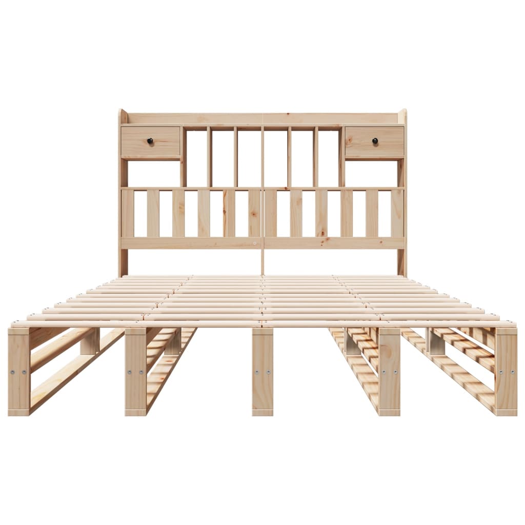 Letto Libreria senza Materasso 160x200 cm in Legno di Pino 3323965