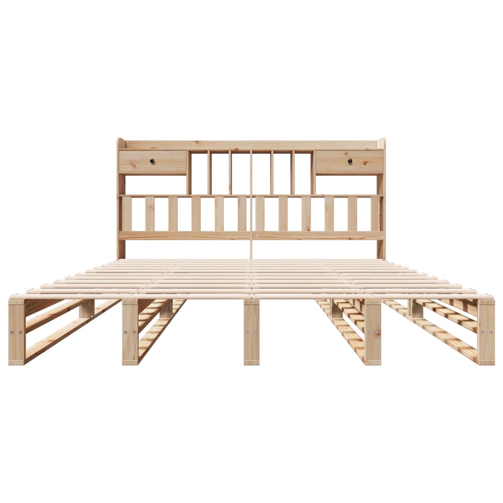Letto Libreria senza Materasso 180x200 cm in Legno di Pino 3323968
