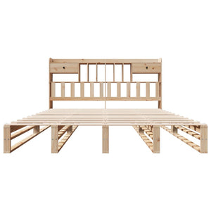 Letto Libreria senza Materasso 180x200 cm in Legno di Pino 3323968