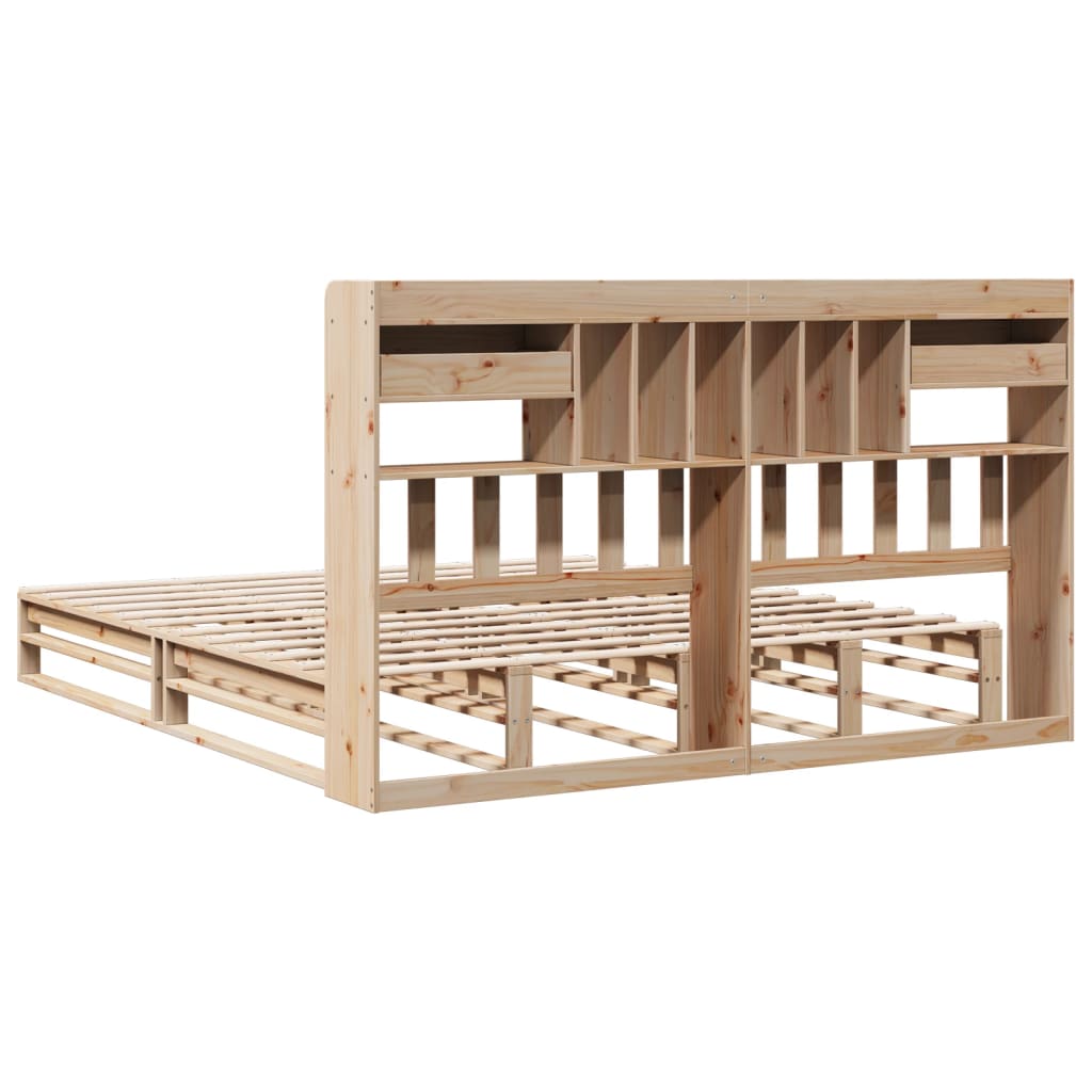 Letto Libreria senza Materasso 180x200 cm in Legno di Pino 3323968