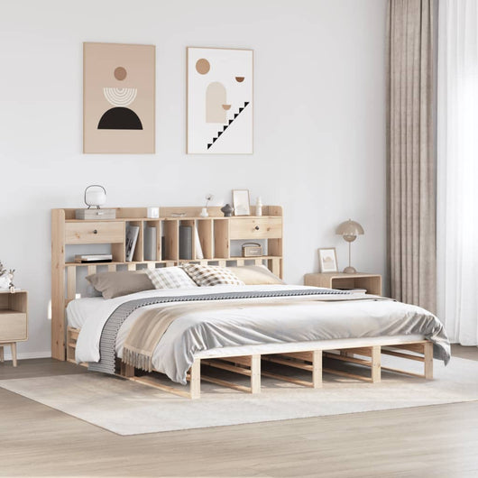 vidaXL Letto Libreria senza Materasso 180x200 cm in Legno di Pino
