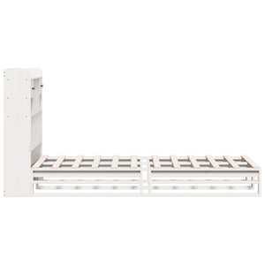 Letto con Libreria senza Materasso-Struttura Letto con contenitore 75x190 cm in Legno Pino 739939