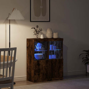 vidaXL Credenza Rovere Fumo 81x37x100 cm in Legno Multistrato