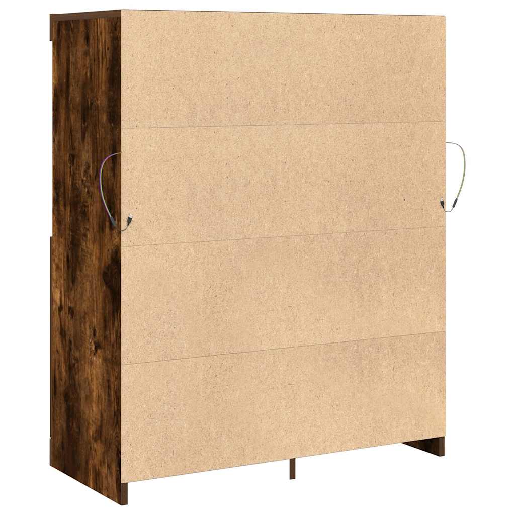 vidaXL Credenza Rovere Fumo 81x37x100 cm in Legno Multistrato