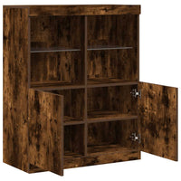 vidaXL Credenza Rovere Fumo 81x37x100 cm in Legno Multistrato