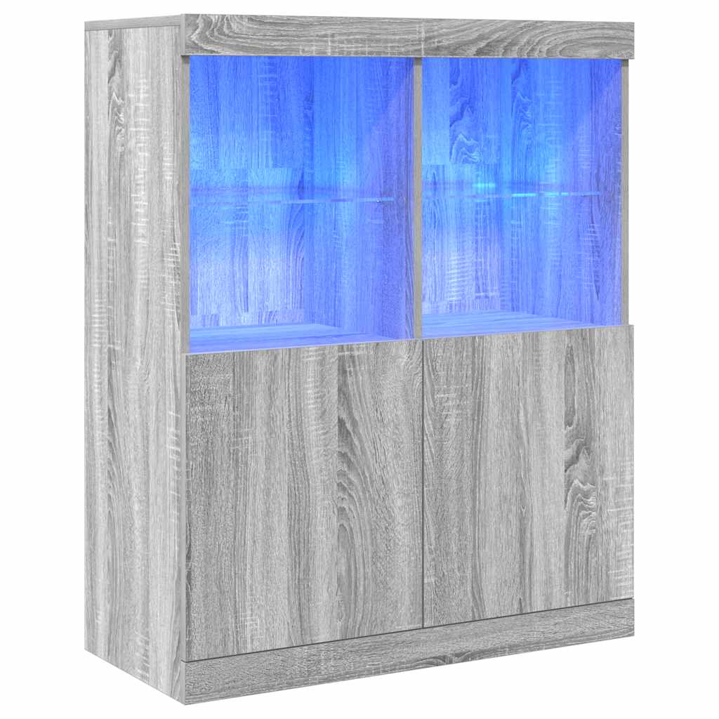 vidaXL Credenza Grigio Sonoma 81x37x100 cm in Legno Multistrato