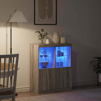 vidaXL Credenza Grigio Sonoma 81x37x100 cm in Legno Multistrato