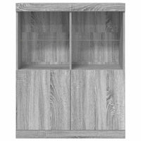 vidaXL Credenza Grigio Sonoma 81x37x100 cm in Legno Multistrato