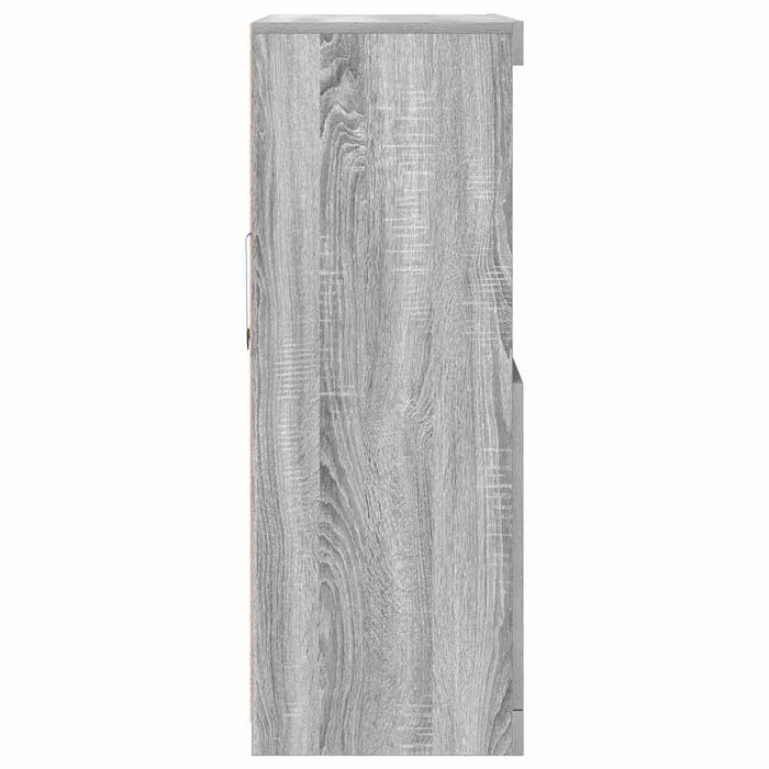 vidaXL Credenza Grigio Sonoma 81x37x100 cm in Legno Multistrato