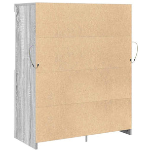 vidaXL Credenza Grigio Sonoma 81x37x100 cm in Legno Multistrato