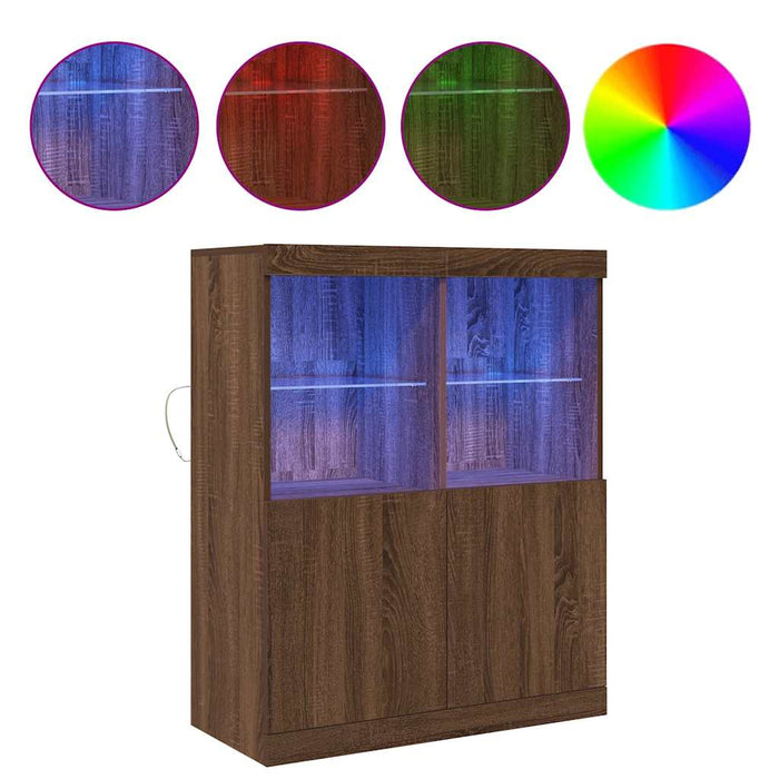 vidaXL Credenza Rovere Marrone 81x37x100 cm in Legno Multistrato