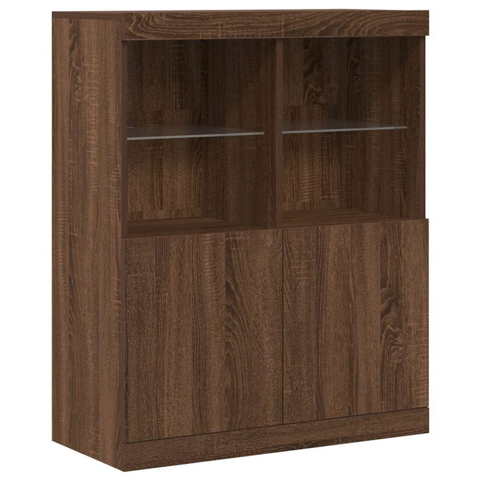 vidaXL Credenza Rovere Marrone 81x37x100 cm in Legno Multistrato