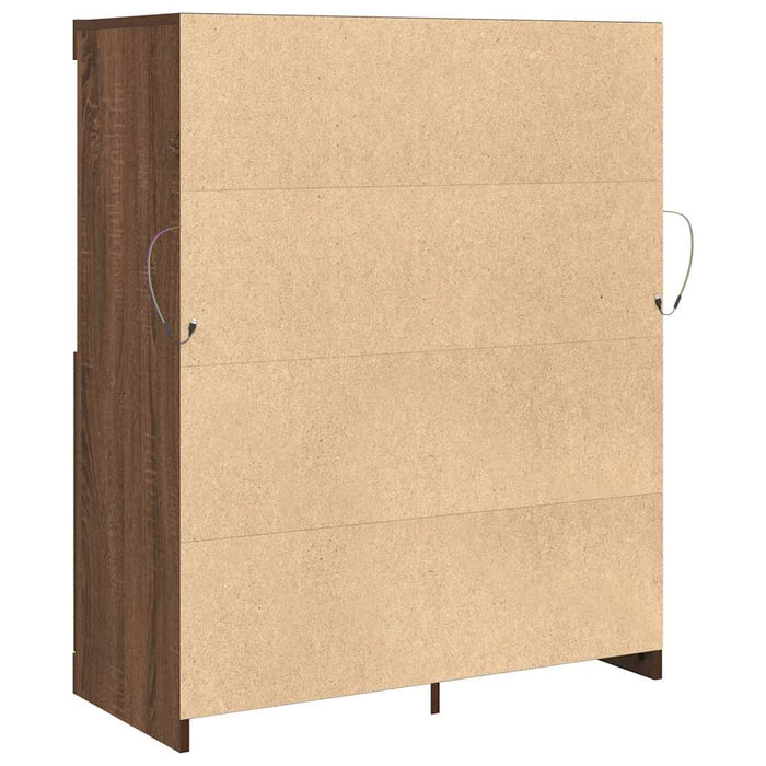 vidaXL Credenza Rovere Marrone 81x37x100 cm in Legno Multistrato