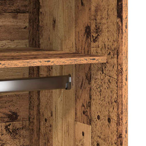 Armadio Legno Antico 100x50x200 cm in Legno Multistrato