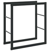 Rastrelliera per Legna da Ardere Nera 55x30x61 cm in Acciaio 4018464