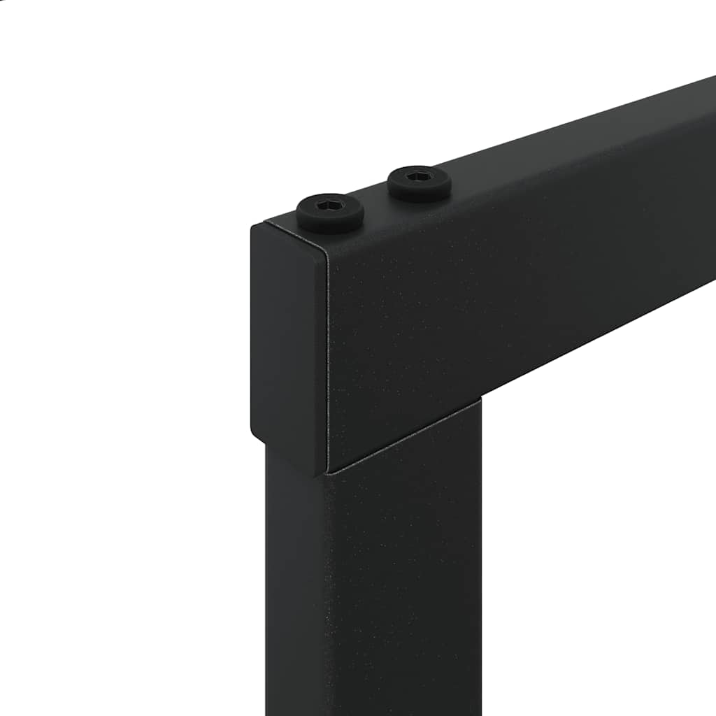 Rastrelliera per Legna da Ardere-Portalegna Nera 55x30x61 cm in Acciaio