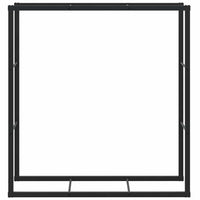 Rastrelliera per Legna da Ardere Nera 110x30x116 cm in Acciaio