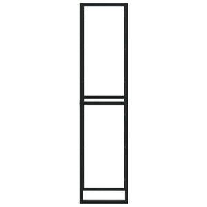 Rastrelliera per Legna da Ardere Nera 50x30x209 cm in Acciaio 4018468