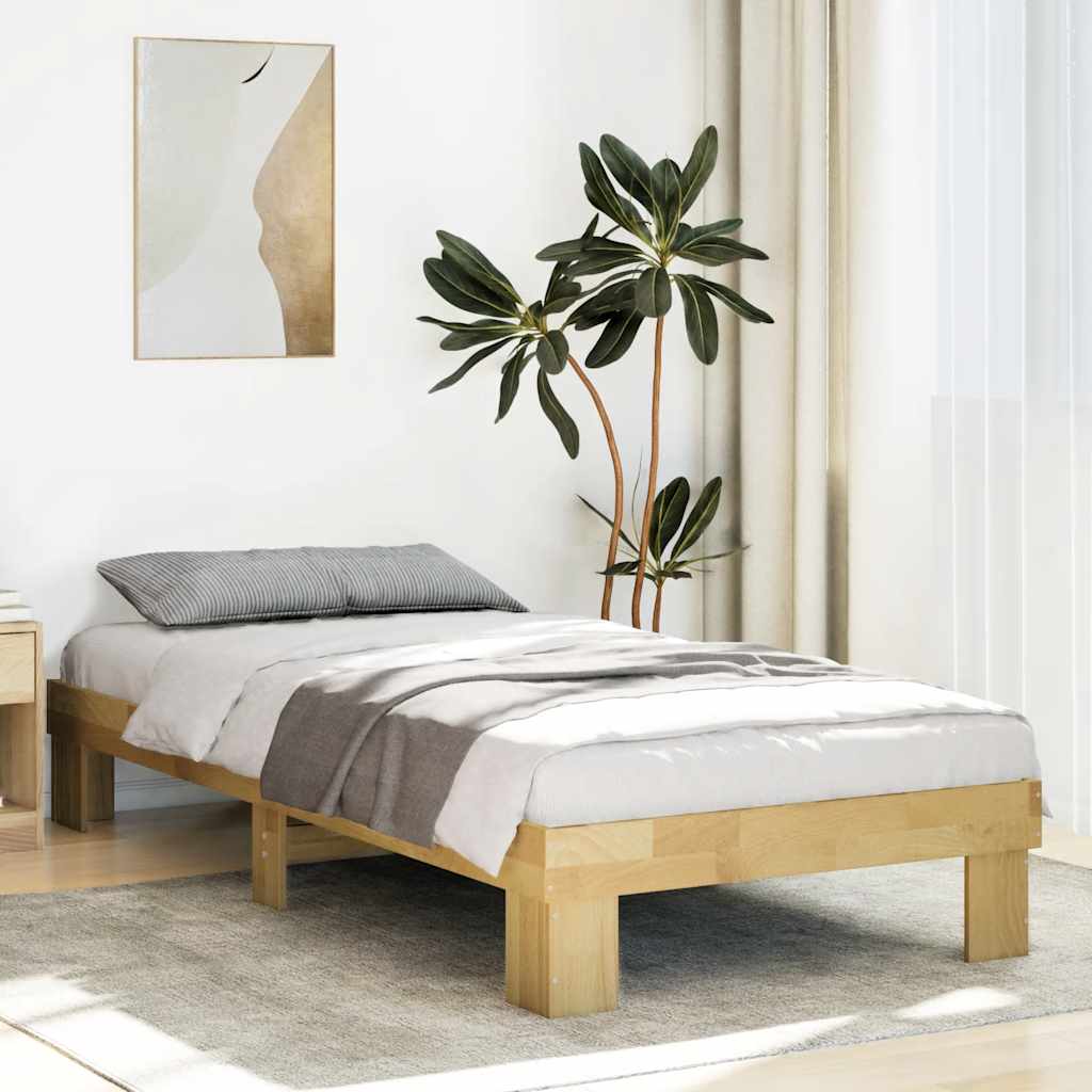 Struttura Letto Senza Materasso 90x200 cm in Legno Massello 851948
