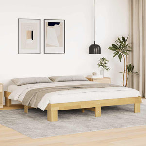 vidaXL Struttura Letto Senza Materasso 180x200 cm in Legno di Rovere