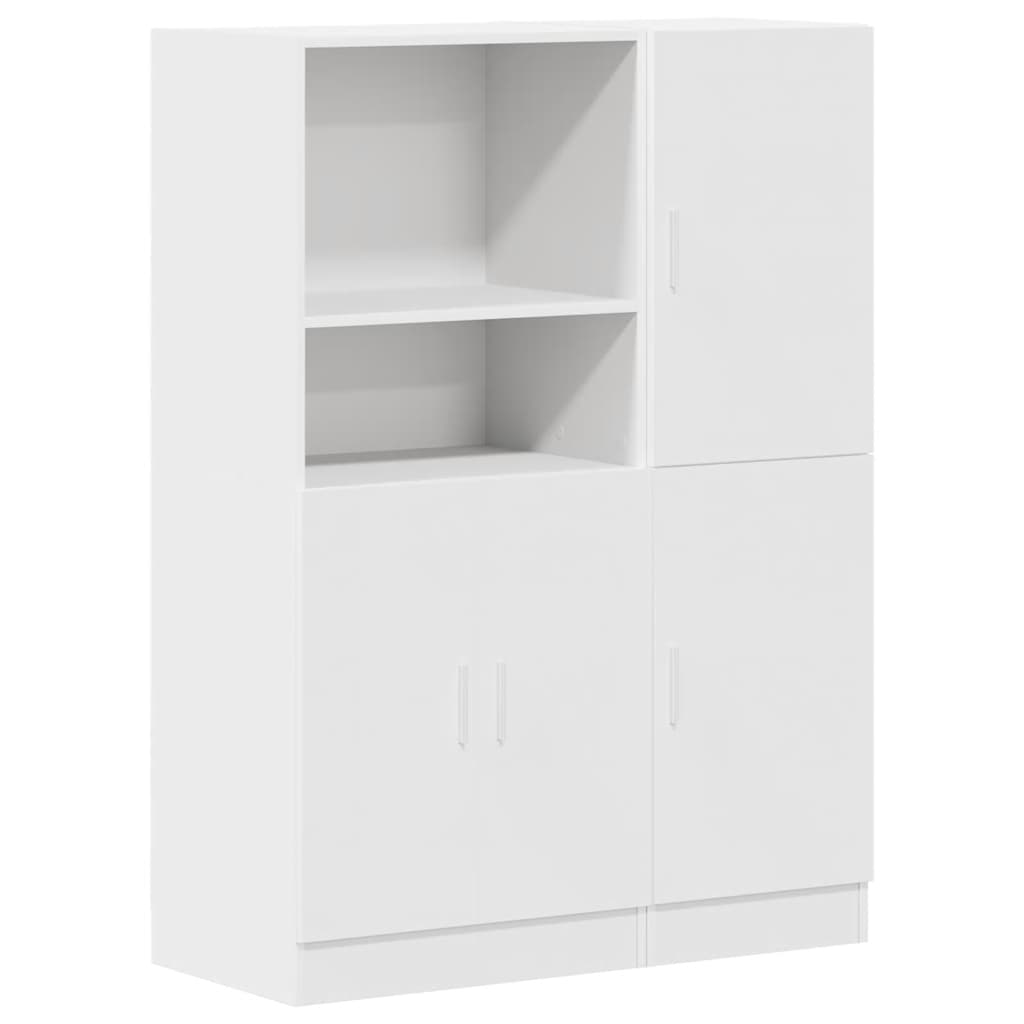 Set di Mobili da Cucina 2 pz-Armadietto Cucina Bianco in Truciolato