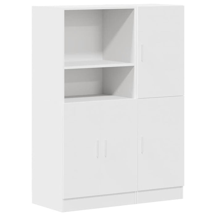 Set di Mobili da Cucina 2 pz-Armadietto Cucina Bianco in Truciolato