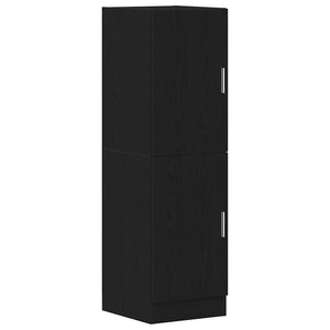 Set di Mobili da Cucina 2 pz-Armadietto Cucina Nero in Truciolato