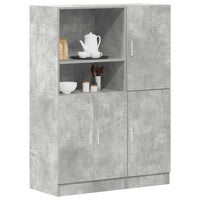 Set di Mobili da Cucina 2 pz-Armadietto Cucina Grigio Cemento in Truciolato